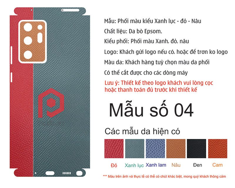 Dán lưng da Full viền Samsung S20 Ultra| Plus| Fe khắc Laser theo yêu cầu