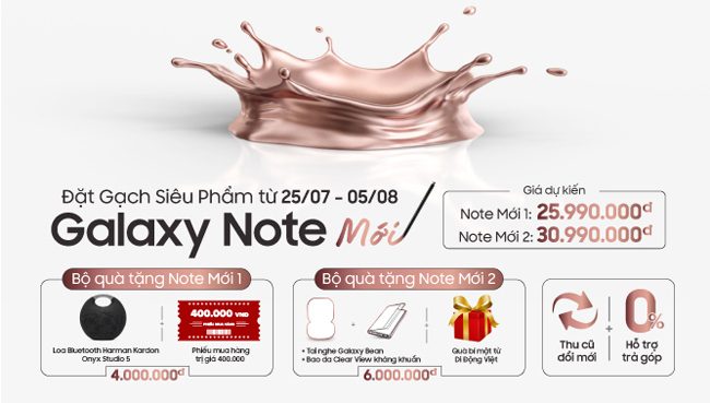 Đặt gạch Galaxy Note 20 Ultra, Note 20 mới ở đâu nhận quà khủng Đặt gạch Galaxy Note 20 Ultra, Note 20 mới ở đâu nhận quà khủng