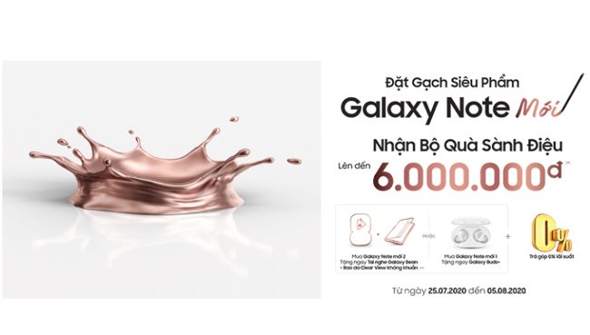 Đặt gạch Galaxy Note 20 Ultra, Note 20 mới ở đâu nhận quà khủng Đặt gạch Galaxy Note 20 Ultra, Note 20 mới ở đâu nhận quà khủng