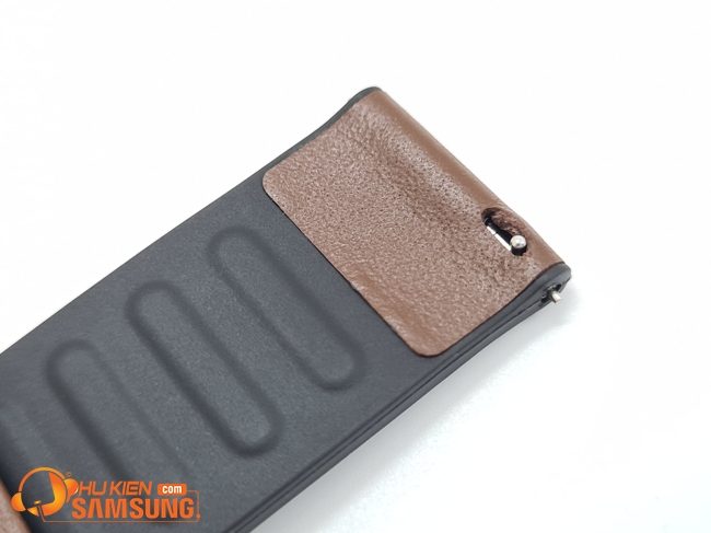 Dây đồng hồ 22mm da kết hợp Silicon đẹp xuất sắc