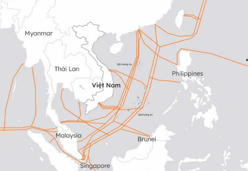 Các tuyến cáp quang biển của Việt Nam hiện nay Các tuyến cáp quang biển của Việt Nam hiện nay