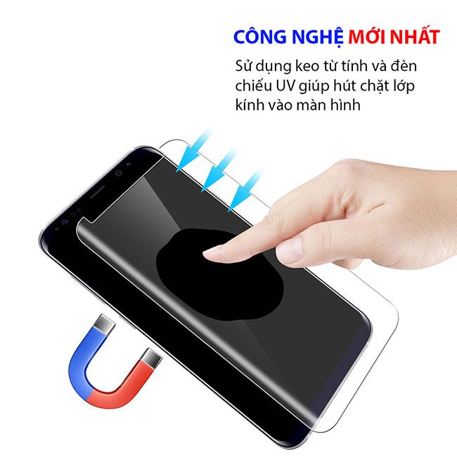 kinh cường lực full keo UV Note FE