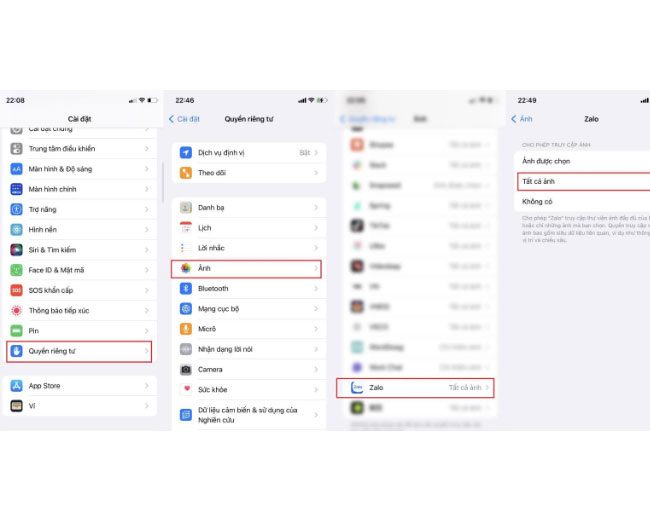 Zalo không thể truy cập vào Album Ảnh của bạn Zalo không thể truy cập vào Album Ảnh của bạn