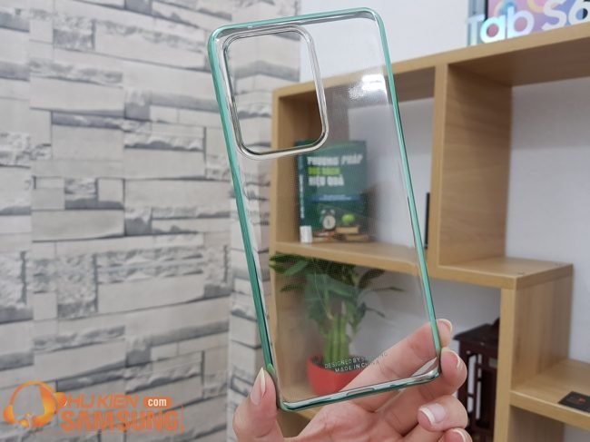 Ốp lưng Clear cover S20 Ultra đẹp  trong suốt viền màu