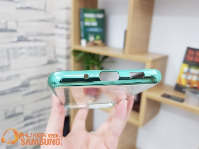 Ốp lưng Clear cover S20 Ultra đẹp  trong suốt viền màu