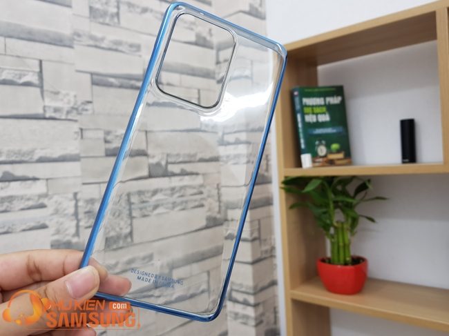 Ốp lưng Clear cover S20 Ultra đẹp  trong suốt viền màu