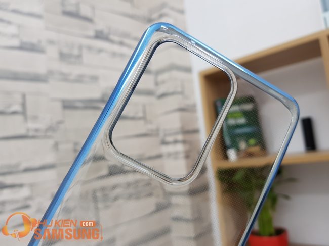 Ốp lưng Clear cover S20 Ultra đẹp  trong suốt viền màu