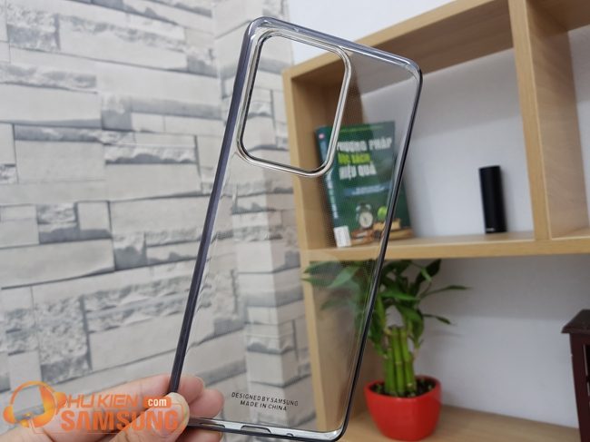 Ốp lưng Clear cover S20 Ultra đẹp  trong suốt viền màu