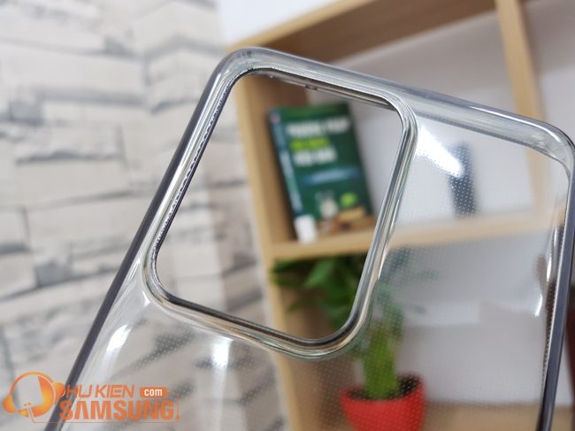 Ốp lưng Clear cover S20 Ultra đẹp  trong suốt viền màu