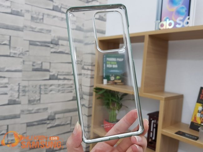 Ốp lưng Clear cover S20 Ultra đẹp  trong suốt viền màu
