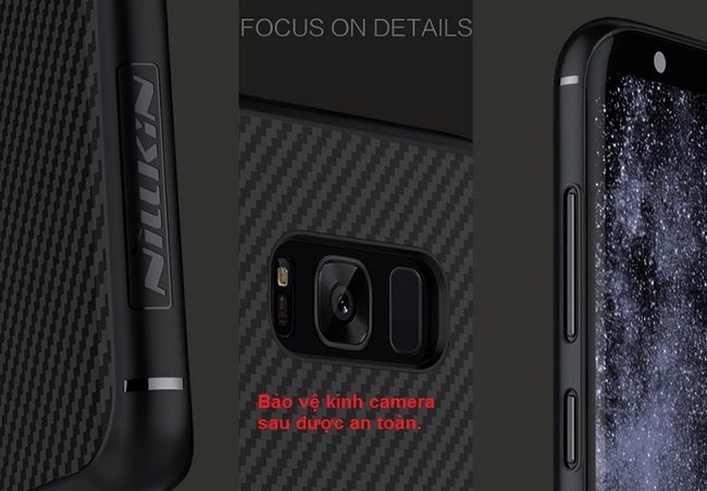 Ốp lưng dạng vân carbon Galaxy S8 hiệu Nillkin Ốp lưng dạng vân carbon Galaxy S8 hiệu Nillkin