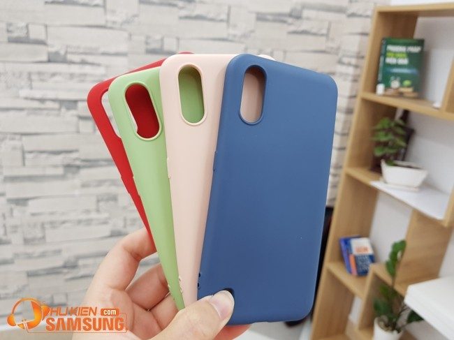 Ốp lưng  A01 Silicon màu đẹp chống bám vân tay