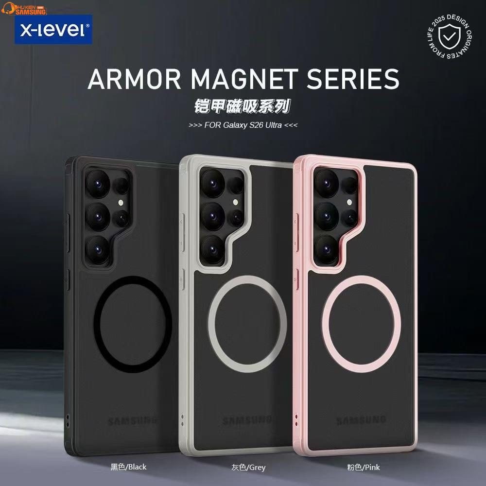 Ốp Lưng X-Level Armor MagSafe Galaxy S26 Ultra – Chống Sốc Chuẩn Armor, Hỗ Trợ Sạc Từ Tính