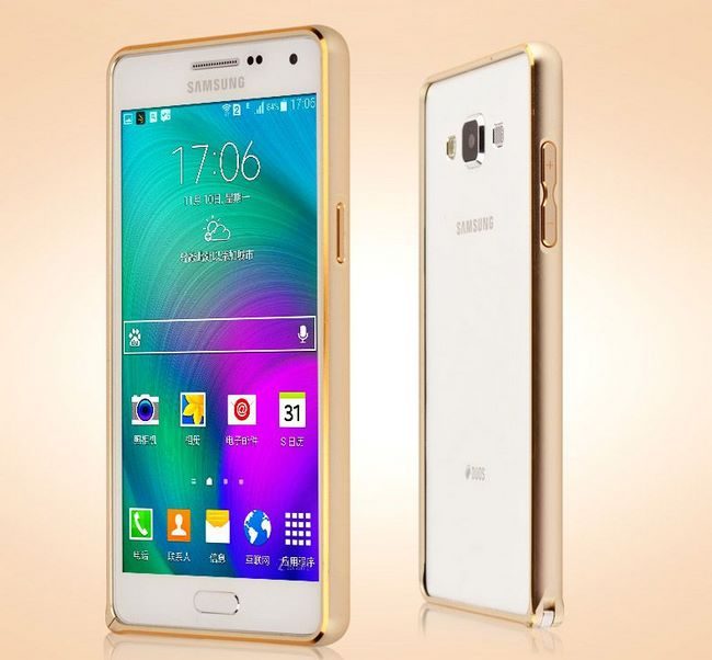 Ốp viền Samsung Galaxy A5 chỉ vàng bo tròn