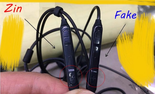 các phím ấn trên tai nghe S8 AKG