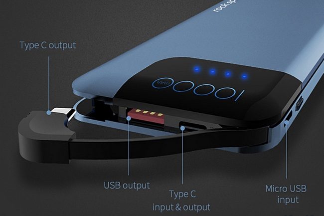 Pin dự phòng Rock space P40 10000mAh giá cực rẻ