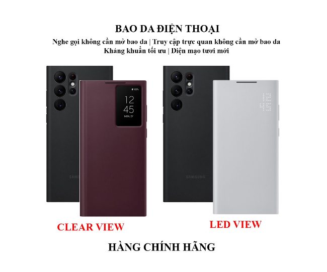 so sánh bao da Led view và Clear view Samsung S23 Ultra| Plus loại nào tốt so sánh bao da Led view và Clear view Samsung S23 Ultra| Plus loại nào tốt
