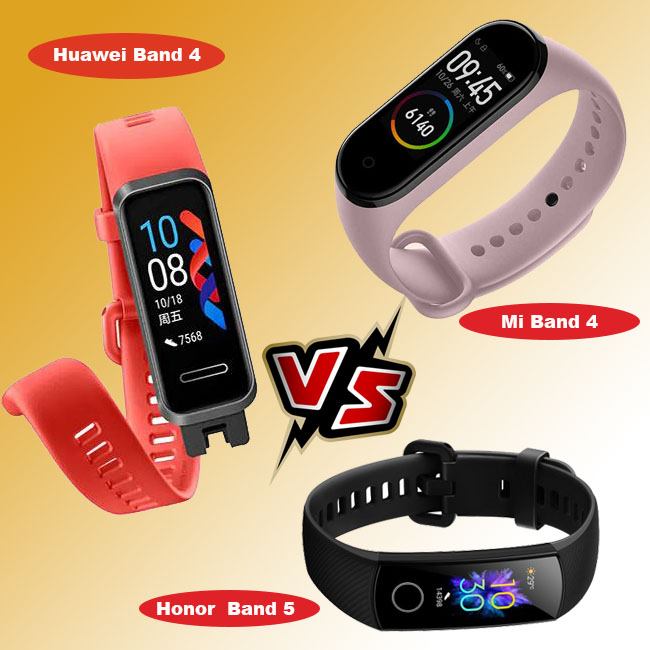So sánh vòng đeo tay thông minh Huawei Band 4, honor Band 5, miband 4 So sánh vòng đeo tay thông minh Huawei Band 4, honor Band 5, miband 4