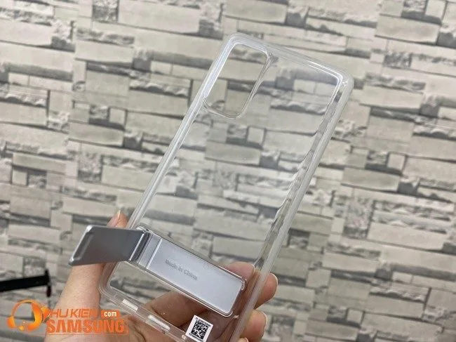 Ốp lưng Samsung S20 Fe Clear Standing chính hãng chống được