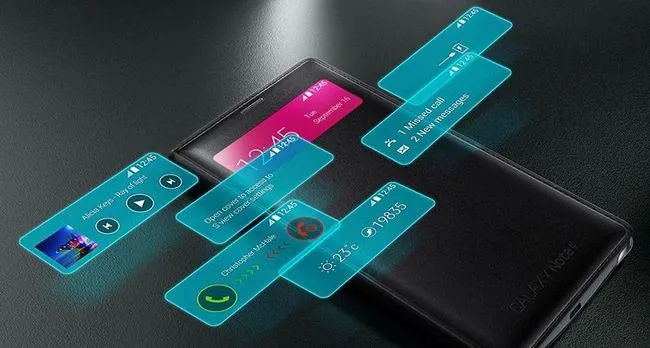 Bao da Galaxy Note 4 S View cover chính hãng loại cửa sổ nhỏ