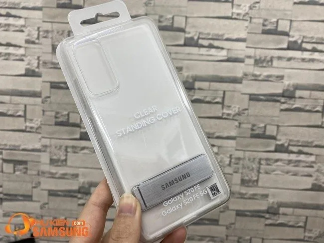 Ốp lưng Samsung S20 Fe Clear Standing chính hãng chống được