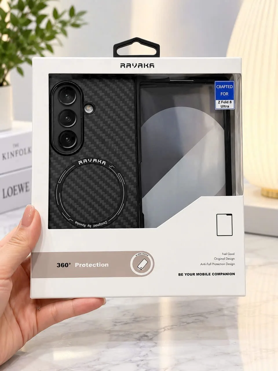 Ốp lưng Ravaka Galaxy Fold 8 Ultra Carbon có MagSafe_3