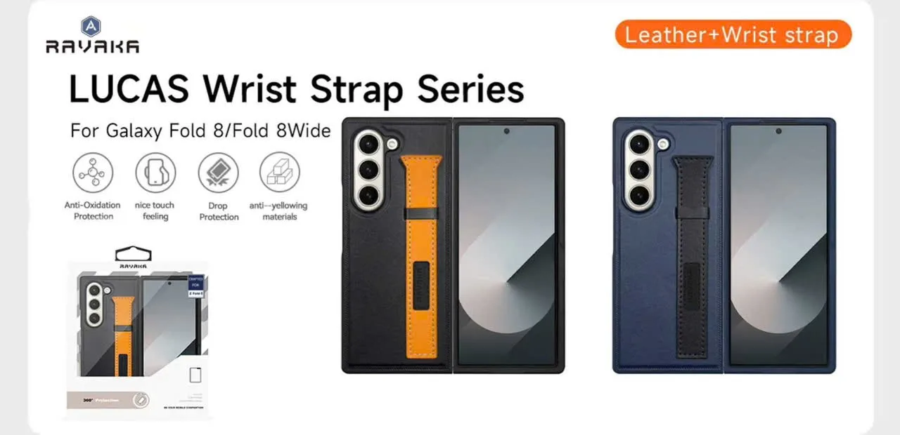 Ốp lưng Ravaka Lucas lưng da cho Galaxy Fold 8 / Galaxy Fold 8 Wide
