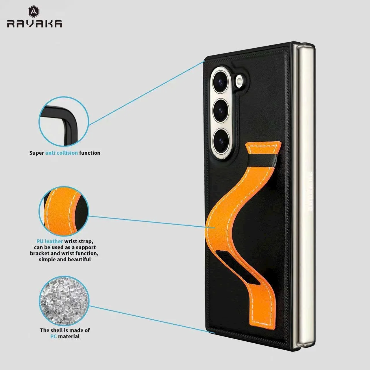 Ốp lưng Ravaka Lucas lưng da cho Galaxy Fold 8 / Galaxy Fold 8 Wide_1