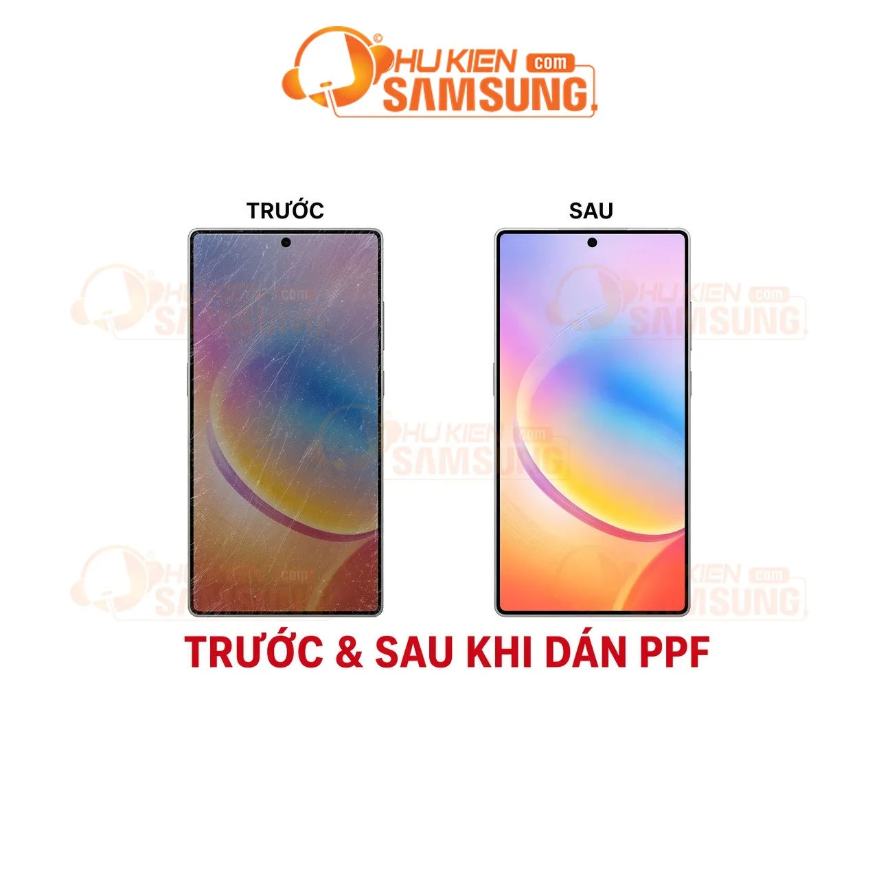 Dán PPF màn hình Samsung Galaxy S25 Ultra – Before/after – phukiensamsung.com