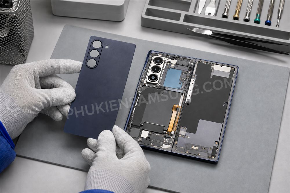 Quy trình thay nắp lưng Galaxy Z Fold 6 tại Phụ Kiện Samsung