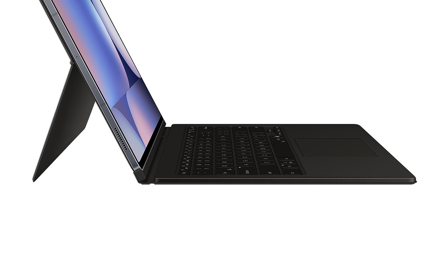 Bao da bàn phím Book Cover Keyboard TouchPad Galaxy Tab S9 Ultra, S10 Ultra chính hãng – cận cảnh khu vực phím và TouchPad